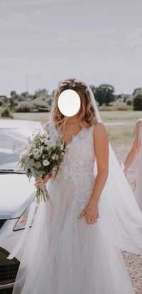 Suknia ślubna Katherine Joyce Rouz + halka na kole 60 cm