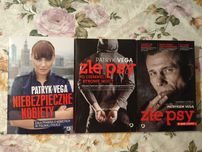 Zestaw 3 książek Patryk Vega, złe psy, niebezpieczne kobiety