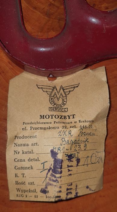 Bagażnik motorower Ryś kolekcja Prl