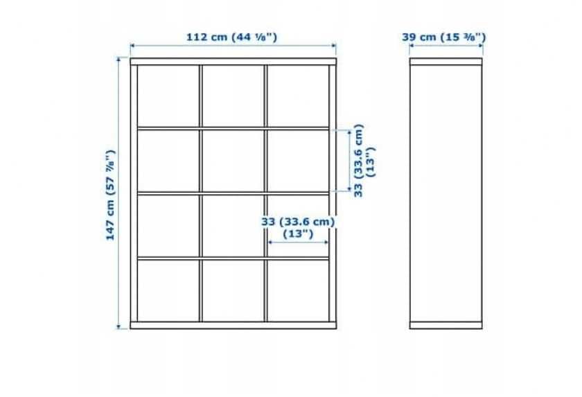 Regał Kallax 112x147, Ikea w kolorze białym dostępne 2 sztuki