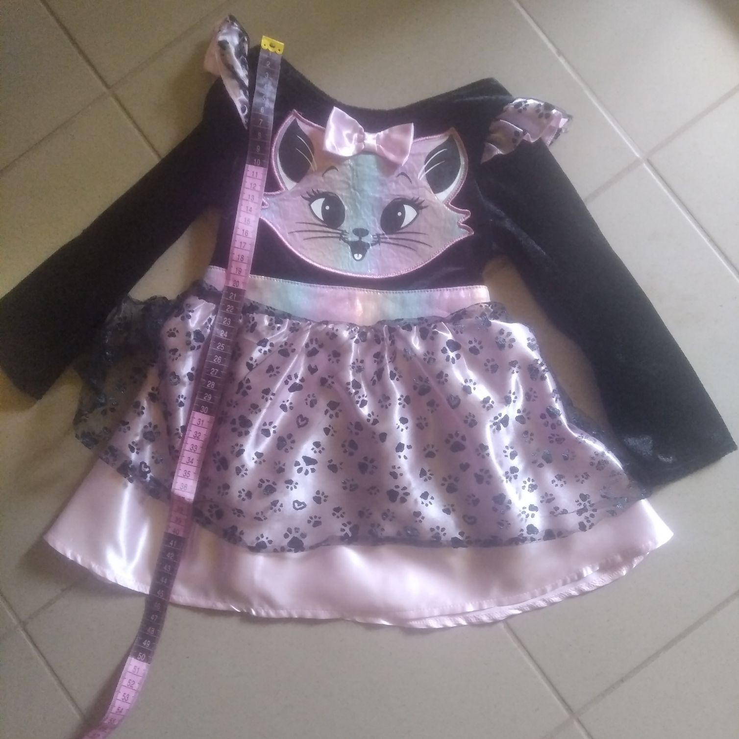 Sukienka, strój kotek na 80-86 cm
