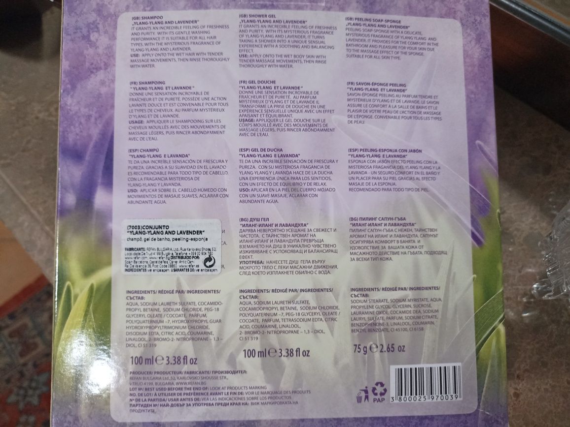 Conjunto de viagem com esponja esfoliante com sabão natural de al