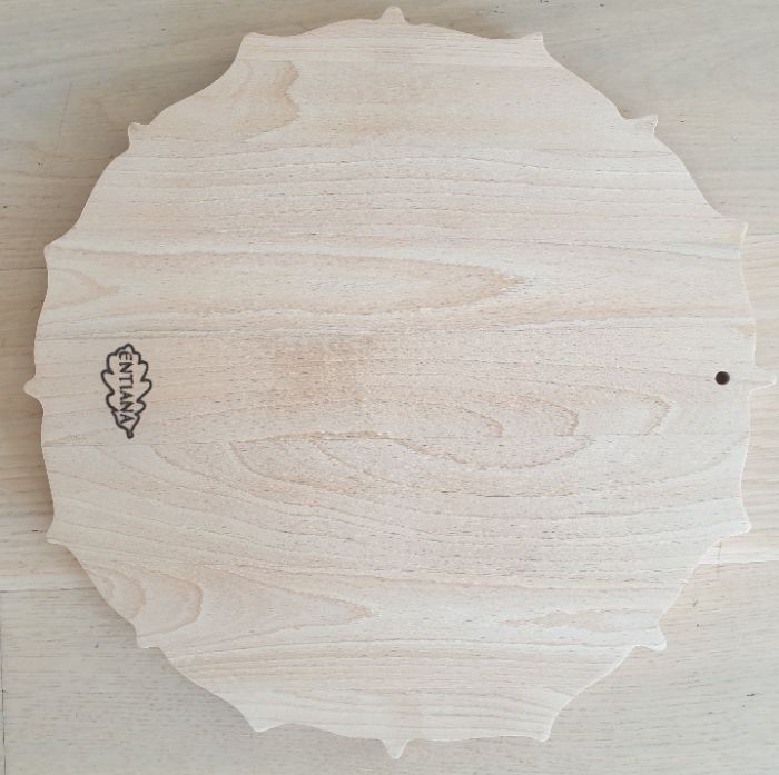 Rzeźbiona mandala kolonialny styl naturalne drewno 40cm