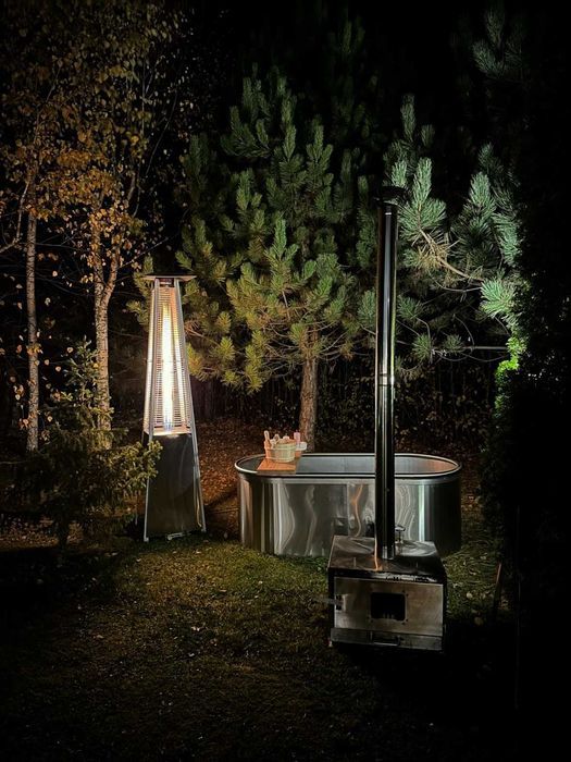 Balia ogrodowa - stal nierdzewna 316L - 180x80x66 - gorąca kąpiel