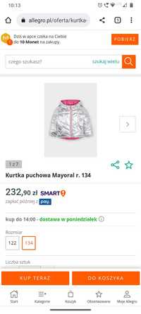 Kurtka puchowa dwustronna Mayoral r.116cm