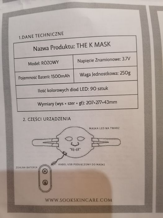 Maska led zdrowotna - The K Mask