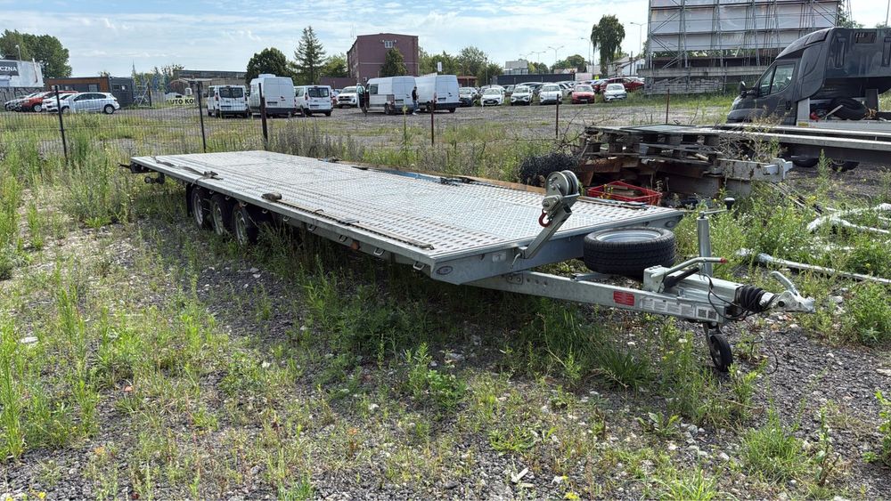 autolaweta, przyczepa laweta 8.5m na dwa samochody auta wynajem