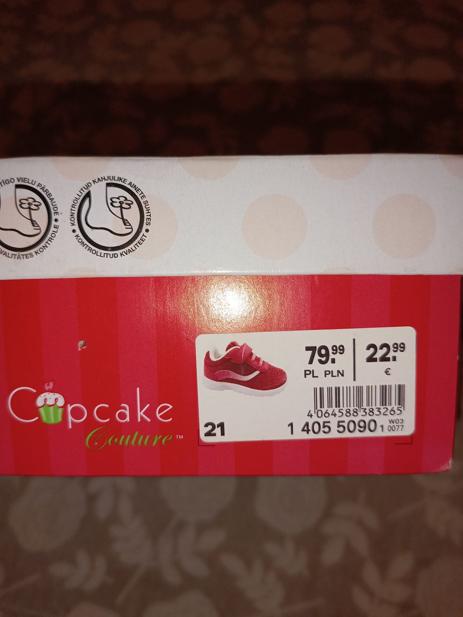 Buty półbuty dziecięce 21 cupcake dziewczynka