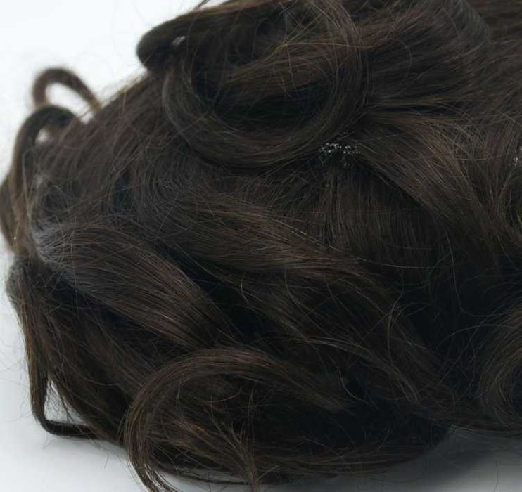 Męski topper, szwajcarski tiul + PU