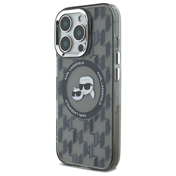 Etui Karl Lagerfeld IML Monogram Karl & Choupette Head MagSafe na iPho