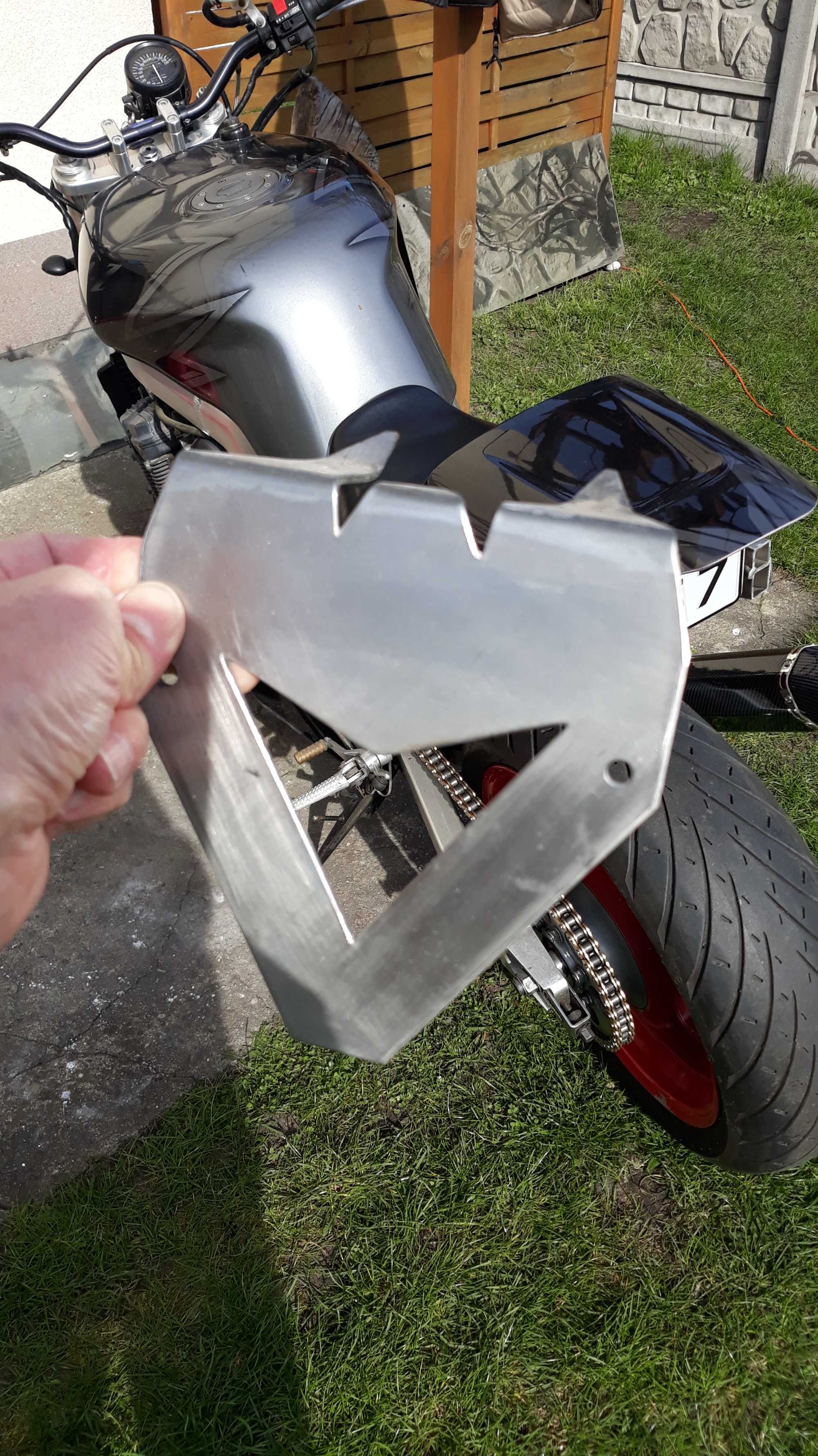 Uchwyt rejestracji z nierdzewki, motocykl