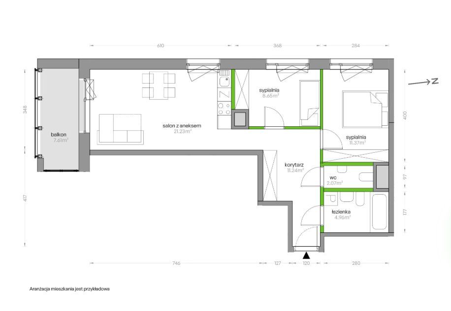 Atrakcyjne 3-pokojowe na Mokotowie