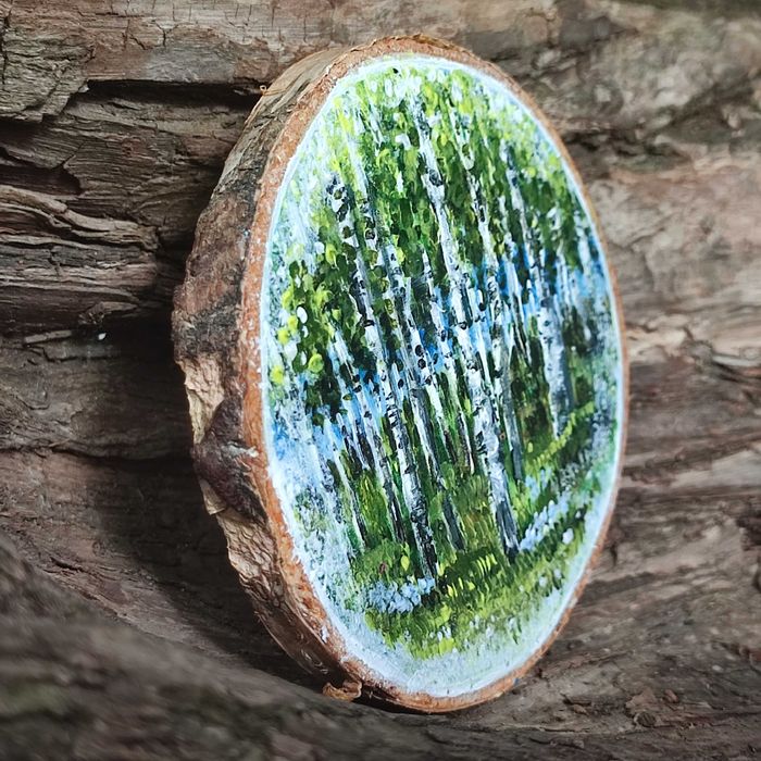 Magnes na lodówkę las brzozowy