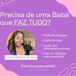 Babá FAZ TUDO é pra já