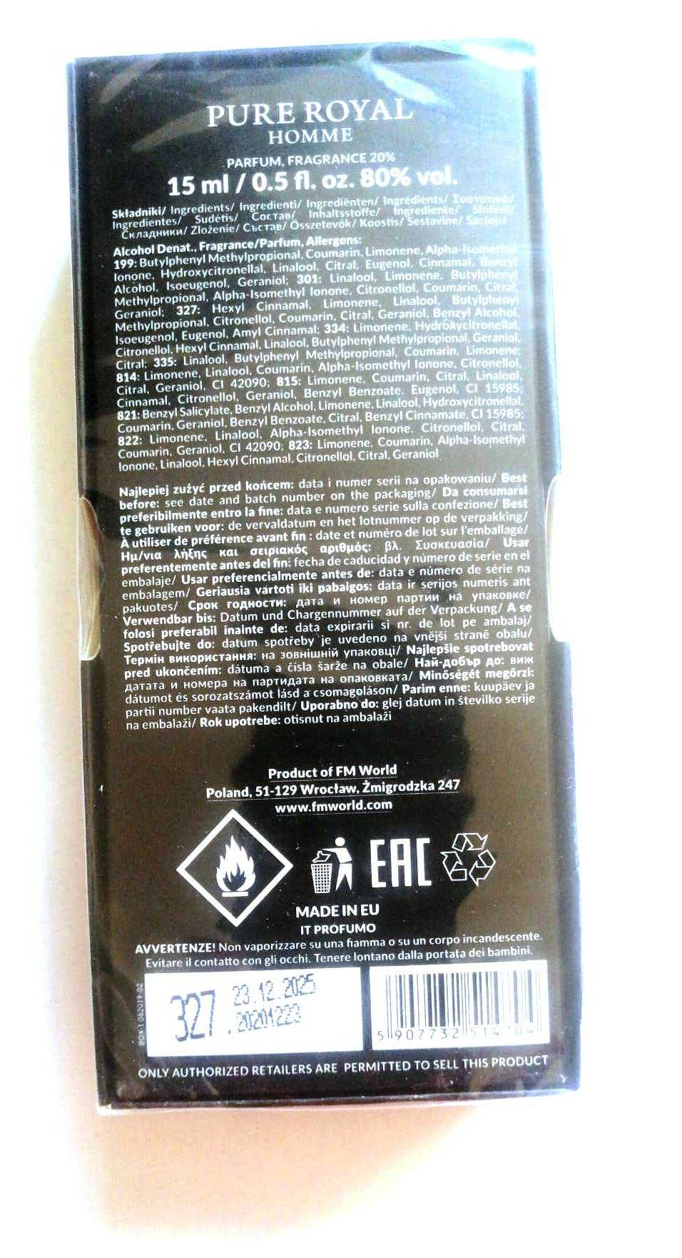 FM Federico Mahora Pure Home perfum nr 327 15 ml