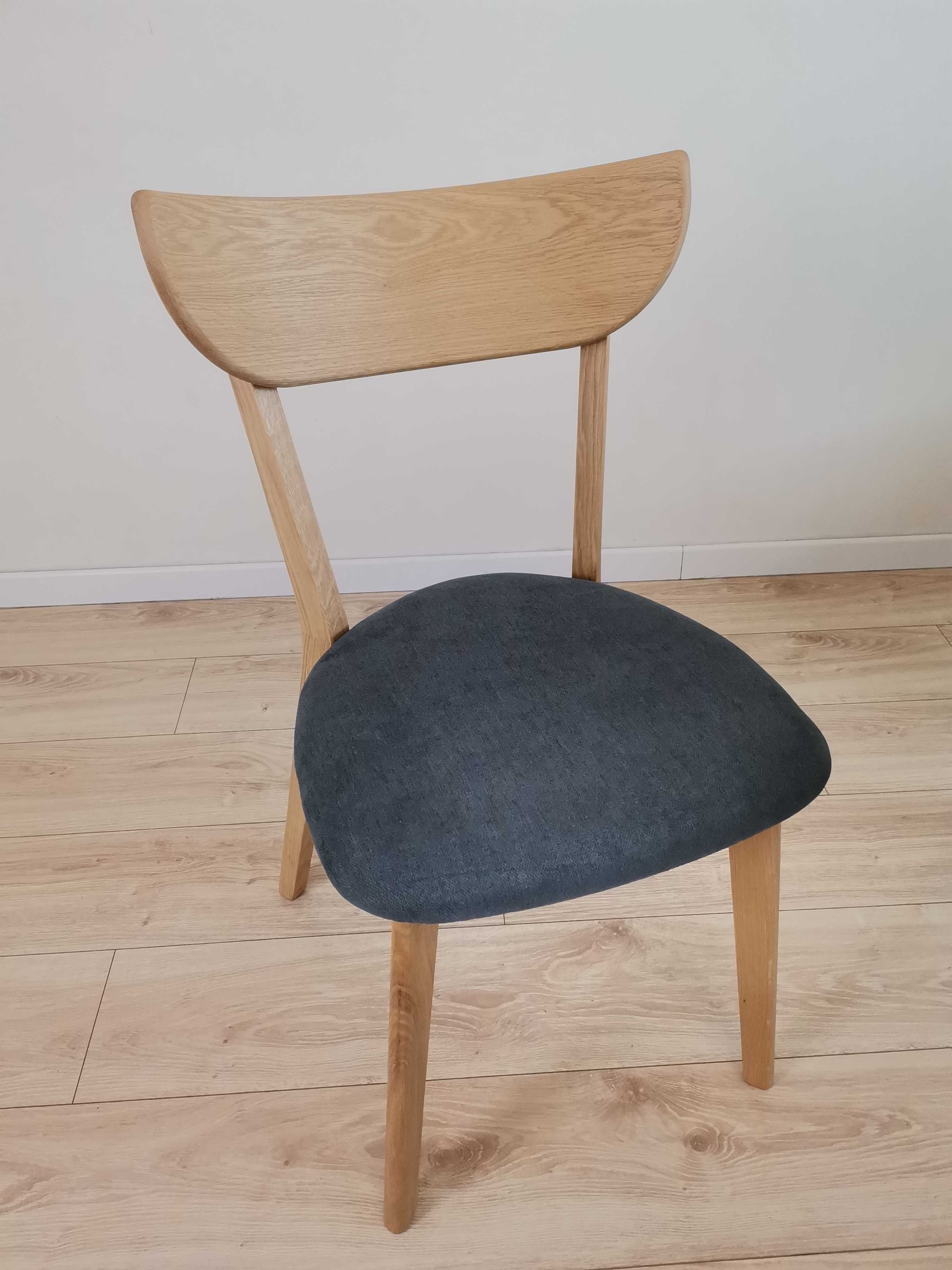 Krzesło dębowe-krzesło tapicerowane-lite drewno