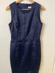 Vestido acetinado azul