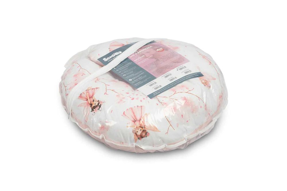 Rogal do karmienia Muślin Sensillo kol. wróżki różowy