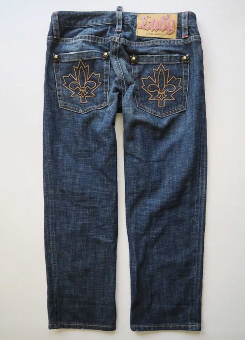 Dsquared2 spodnie jeansowe rybaczki 40