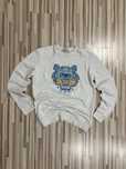 Bluza Kenzo Paris size S biala retro basic haft tygrys