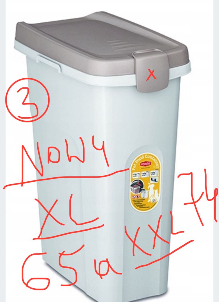 (1x Duzy • male‼️ Royal Canin • Zamykany Pojemnik na KARMĘ Kot do 10kg