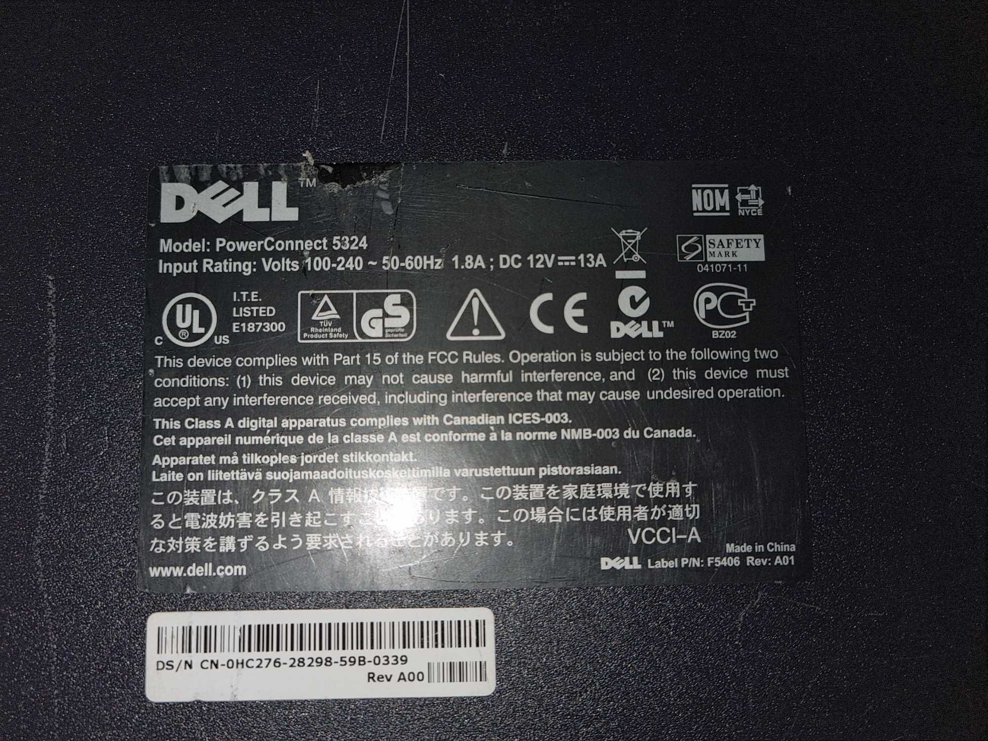 Switch DELL 5324 PowerConnect 24xGbit 4xSFP, Zarządzalny