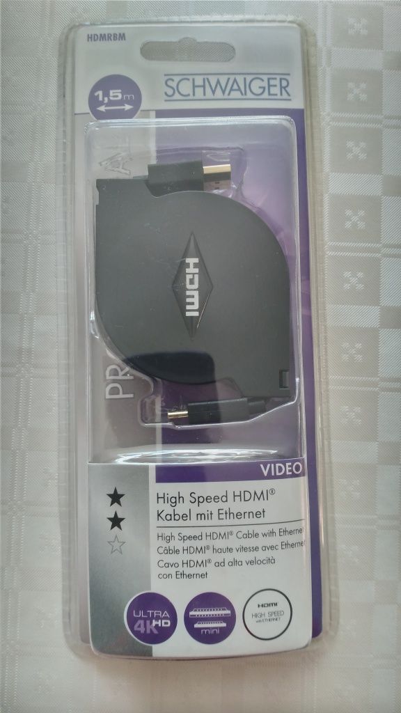 Zwijany kabel HDMI 1,5m