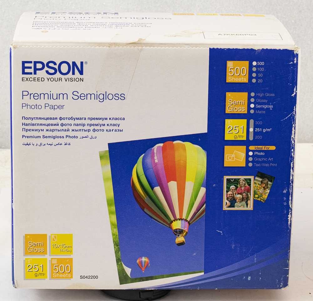 Фотобумага принт, EPSON Premium Semigloss, 10х15 см,, 251грамм, Japan.