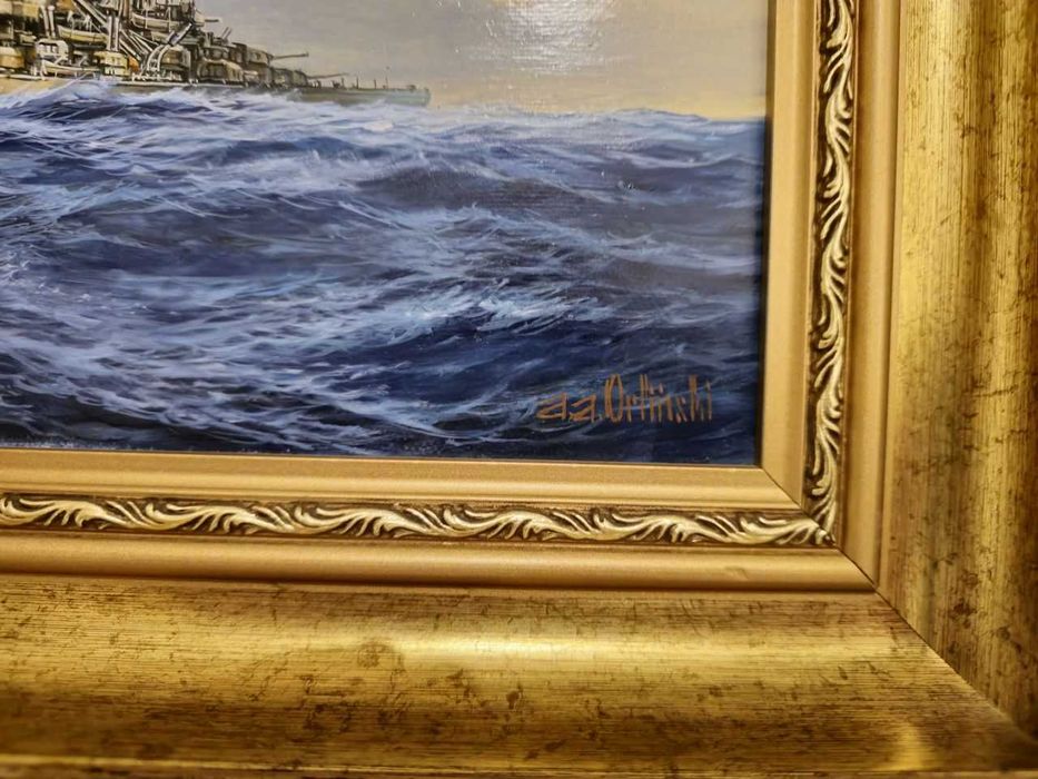 Sprzedam batalistyczny obraz olejny na płótnie A. Orliński