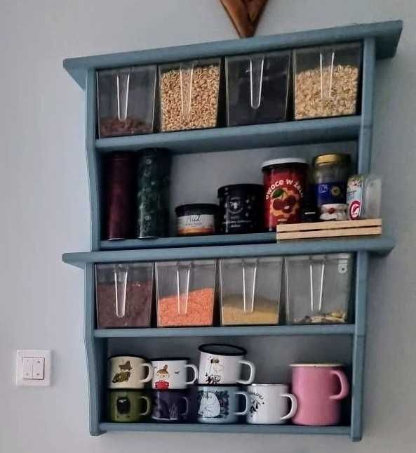 Dwie Półki z pojemnikami  Ikea Stenstorp Ścienna Szuflady 602.021.04