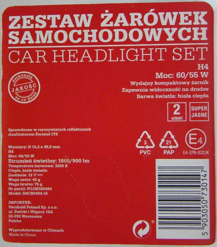 MEGA JASNE H4 60/55 W Zestaw żarówek samochodowych