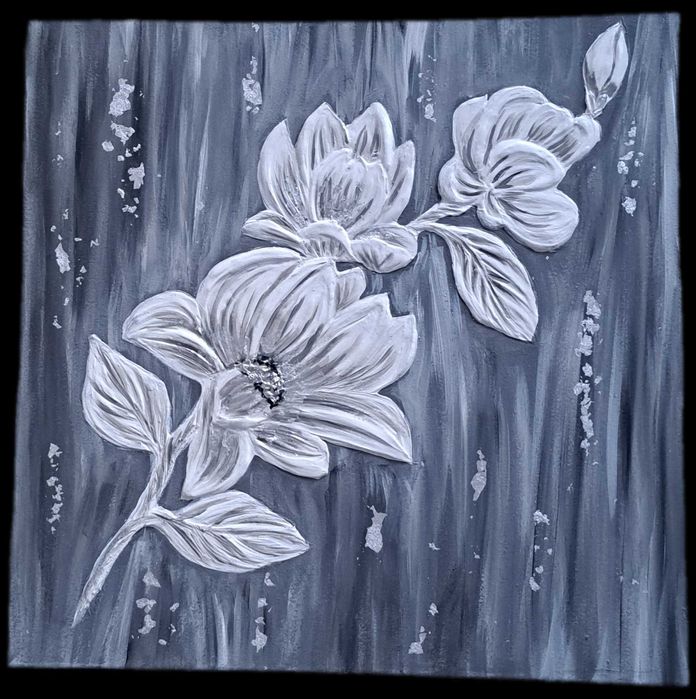 Obraz Kwiat magnoli struktura+akryl