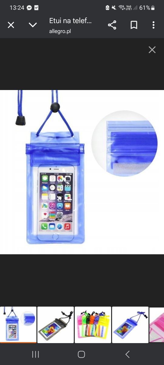 Etui wodoodporne na telefon. Nowe. Wodoszczelne. Niebieskie