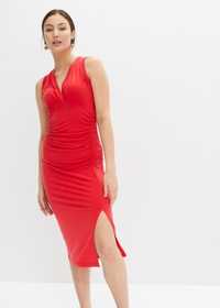 B.P.C czerwona sukienka midi ołówkowa r.44/46
