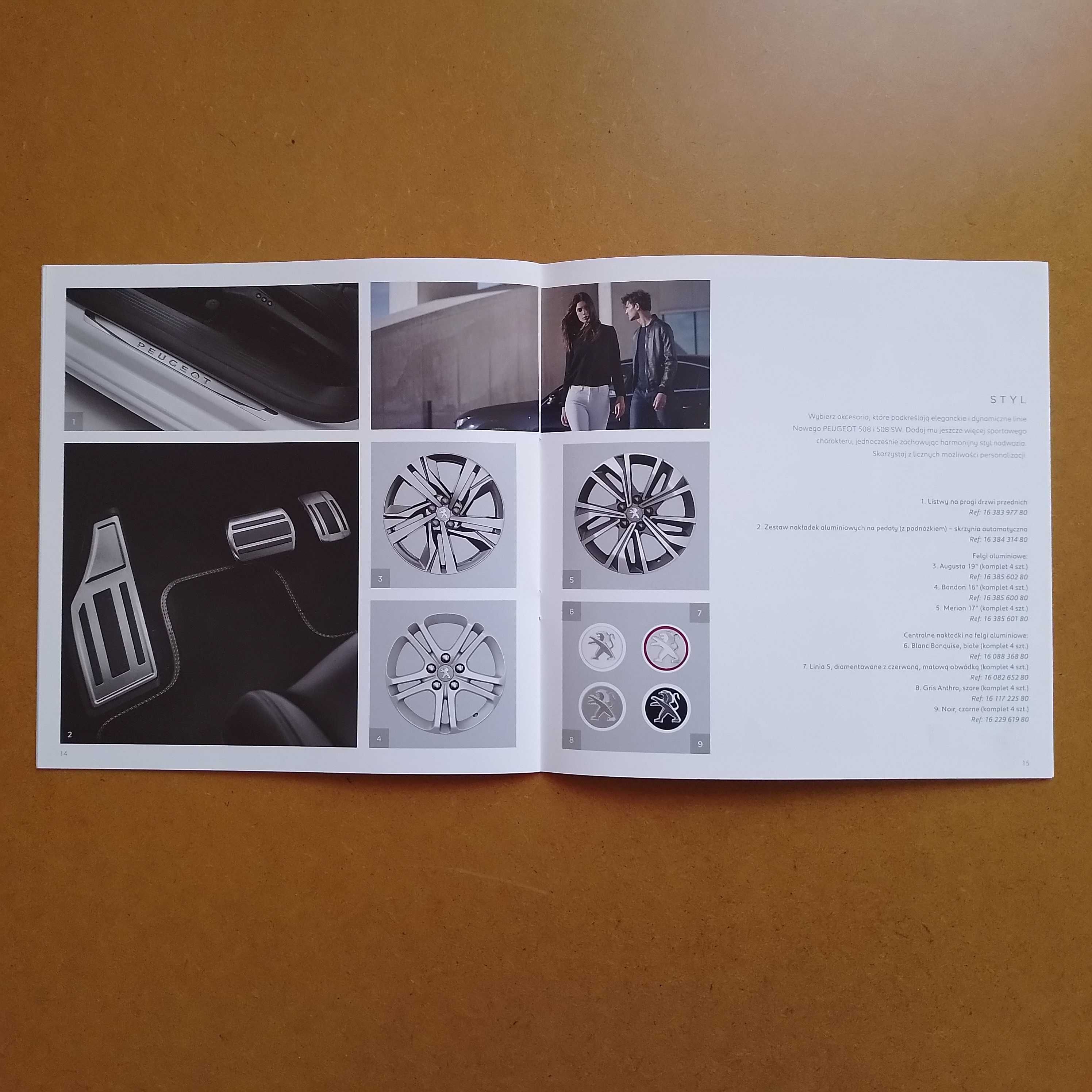 Prospekt, folder, broszura, katalog akcesoria Peugeot 508, 508 SW