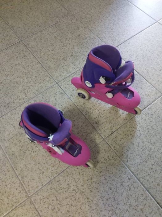 Patins em linha para criança, como novos