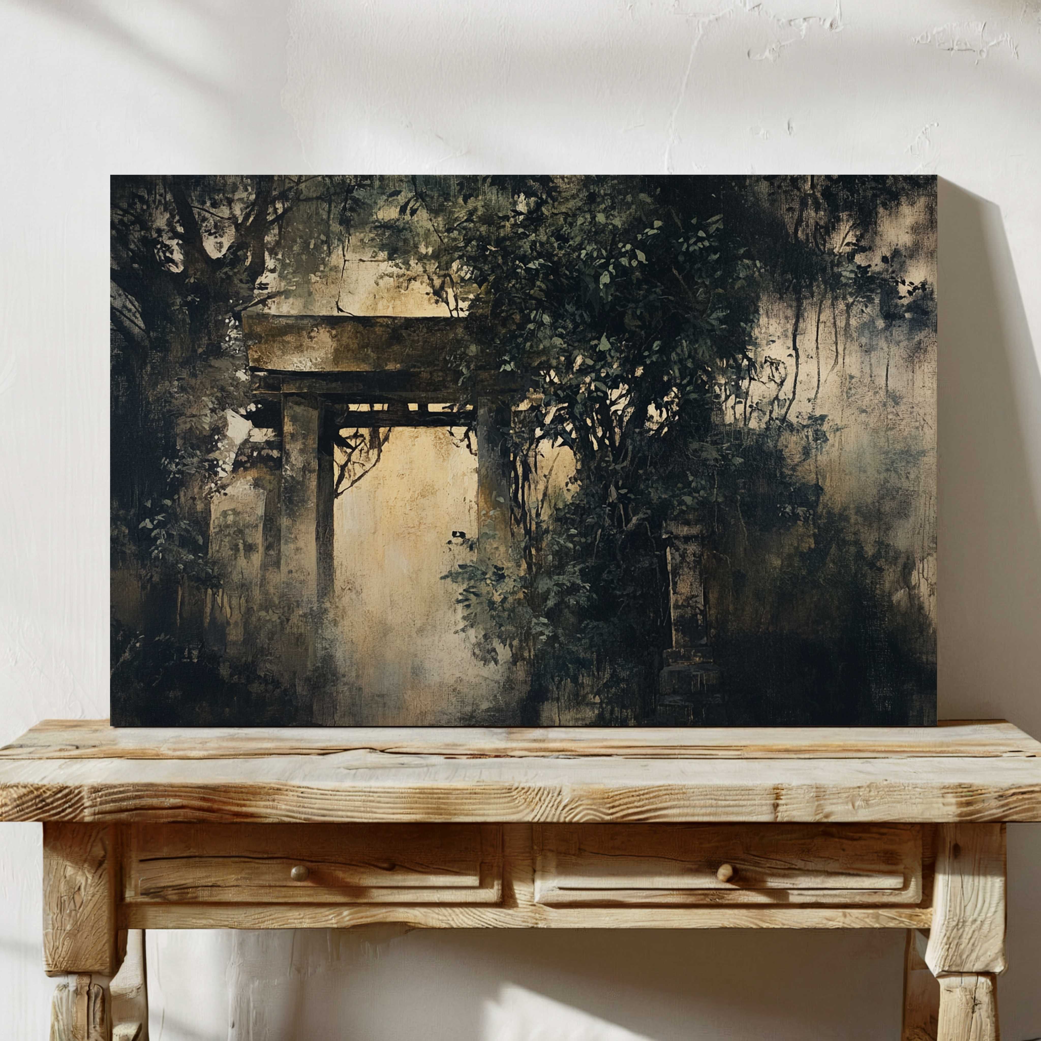 Mistyczna Torii | Obraz na płótnie premium 150x100 cm | Wabi Sabi 56