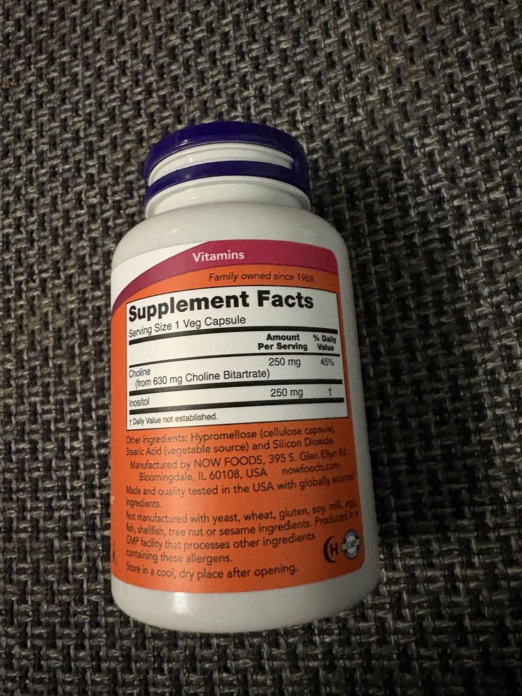Cholina i Inositol 250/250 Mg