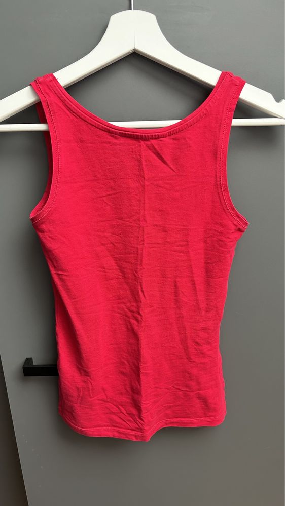 Koszulka na ramiączkach czerwona H&M rozmiar XS