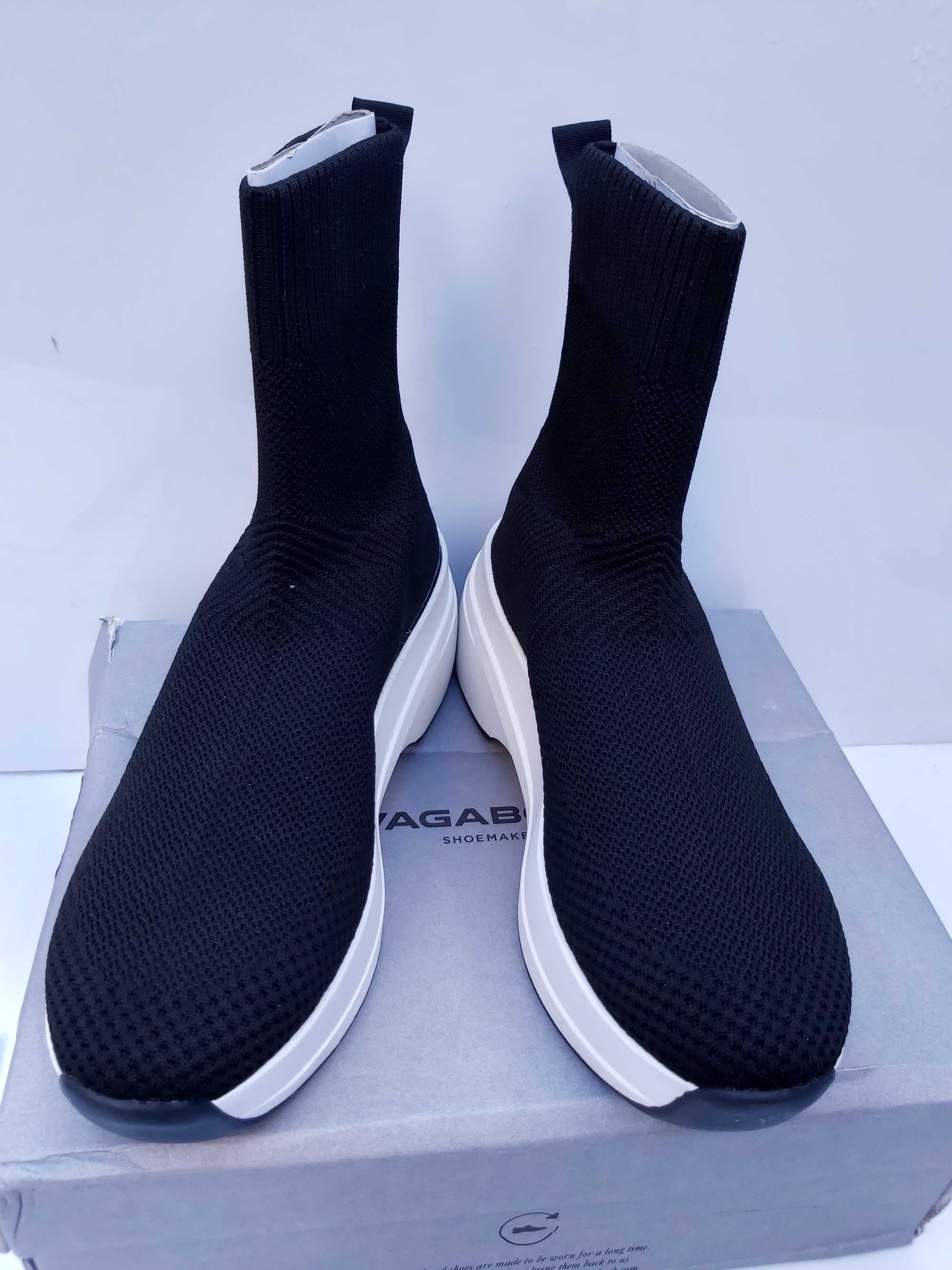 Botki kozaki VAGABOND strecz materiał sprint 2.0 czarne 39