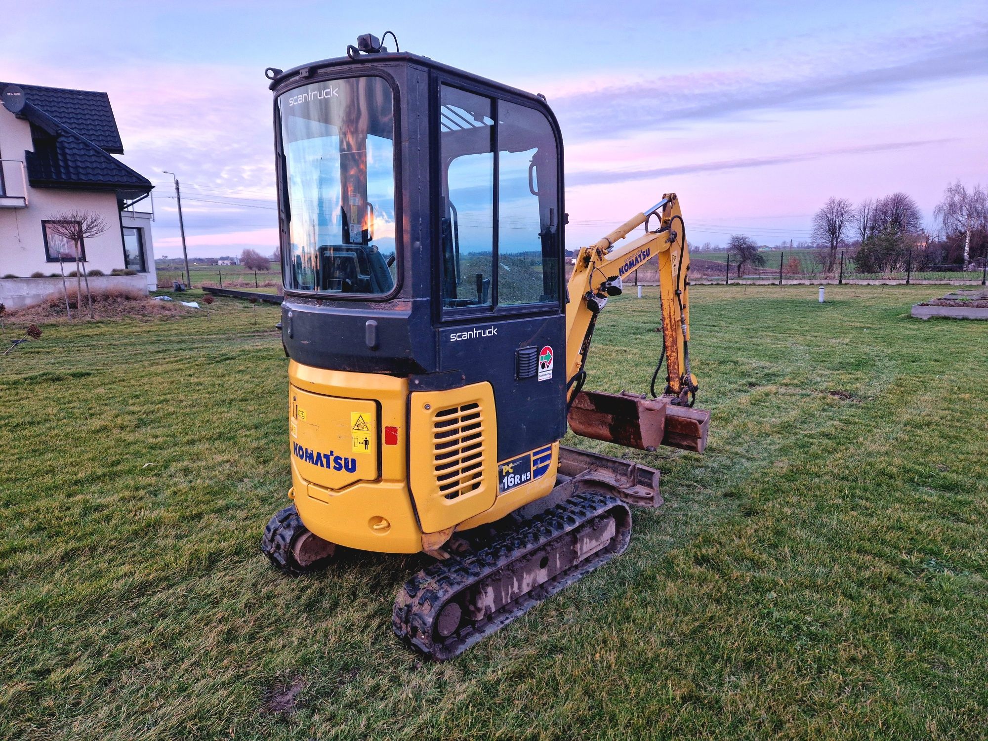 Minikoparka Komatsu PC16R 2012r glowica roto kubota Okazja!