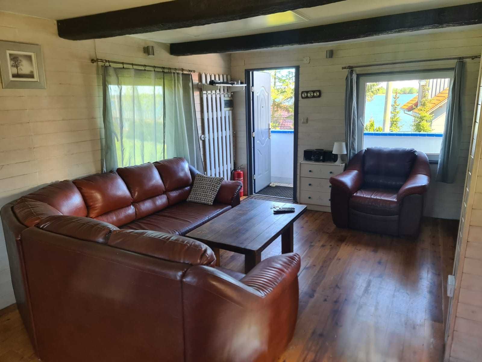 Domek 10 os. nad jeziorem grill sauna mazury dom Mikołajki Stare Sady