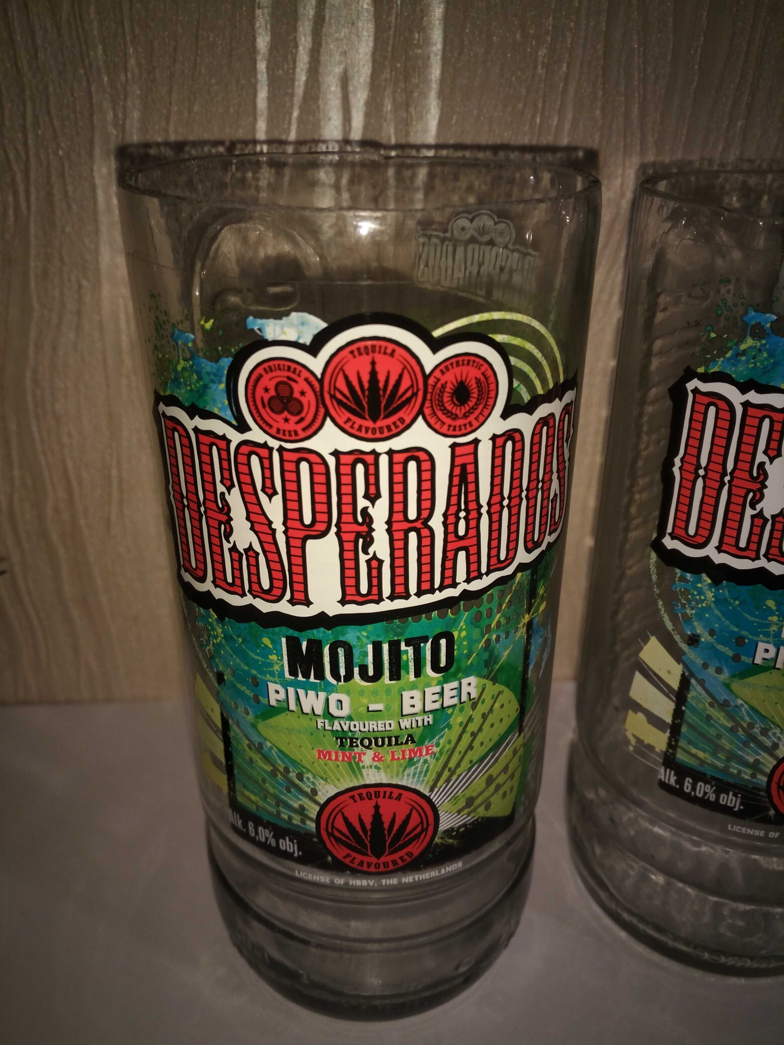 Ładne szklanki do piwa Desperados - Mojito --- cena za 4 sztuki.