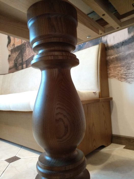 Обеденный раскладной стол из массива дерева