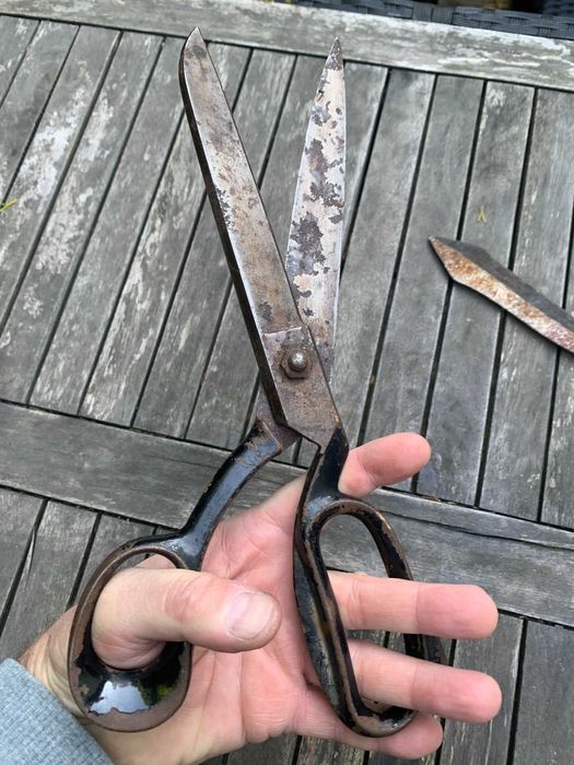 stare nożyce krawieckie, sprawne ostre