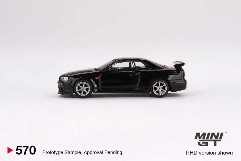 Mini GT Nissan Skyline GT-R (R34) V-Spec Black Pearl