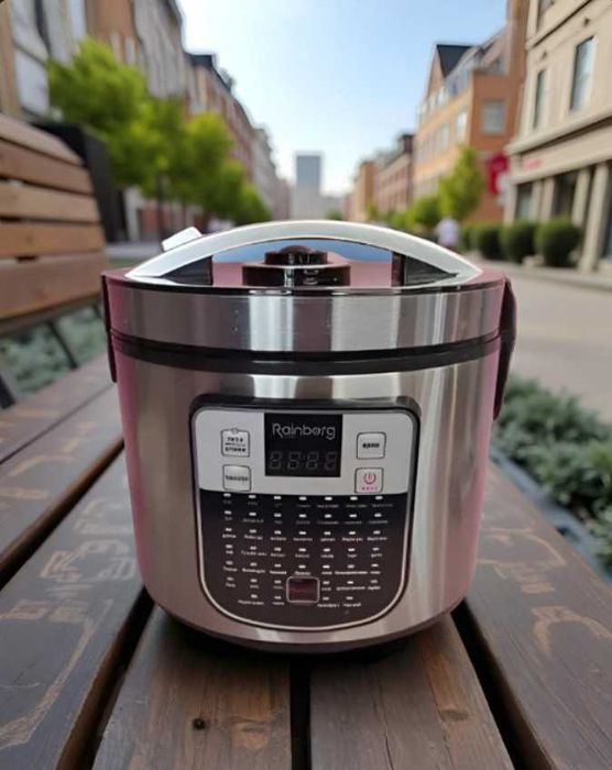 Мультиварка 6 літрів, 1000 Вт, 45 програм + функція йогуртниці металік
