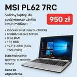 Laptop MSI PL62 7RC
