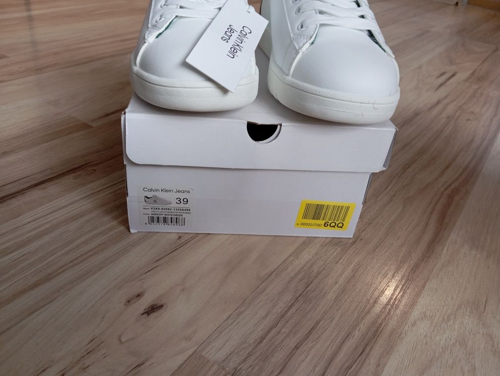 Białe trampki Calvin klein