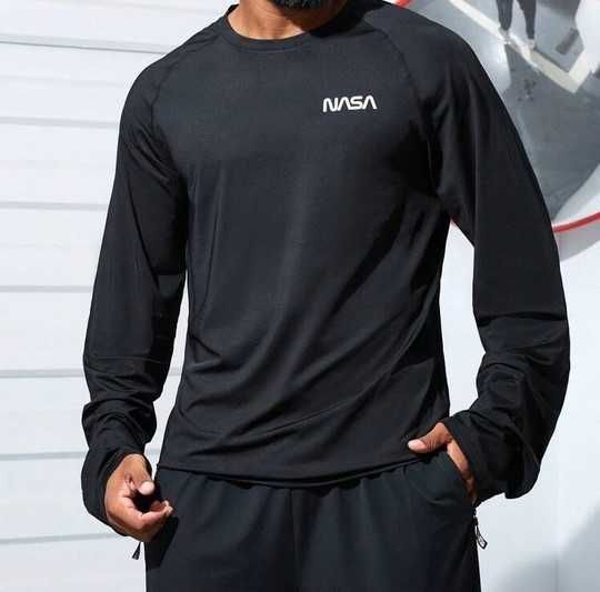Czarna męska bluza sportowa NASA